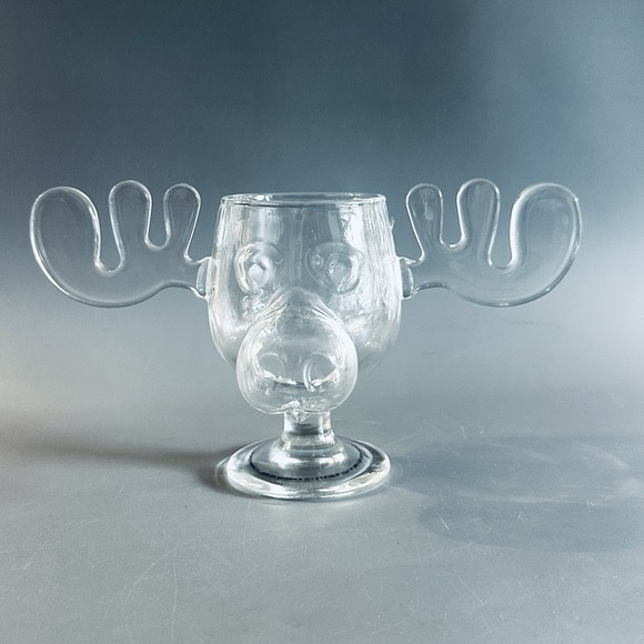 Other - National Lampoon's Glass Moose Mug Christmas Vacation Moose Reindeer Head Clear